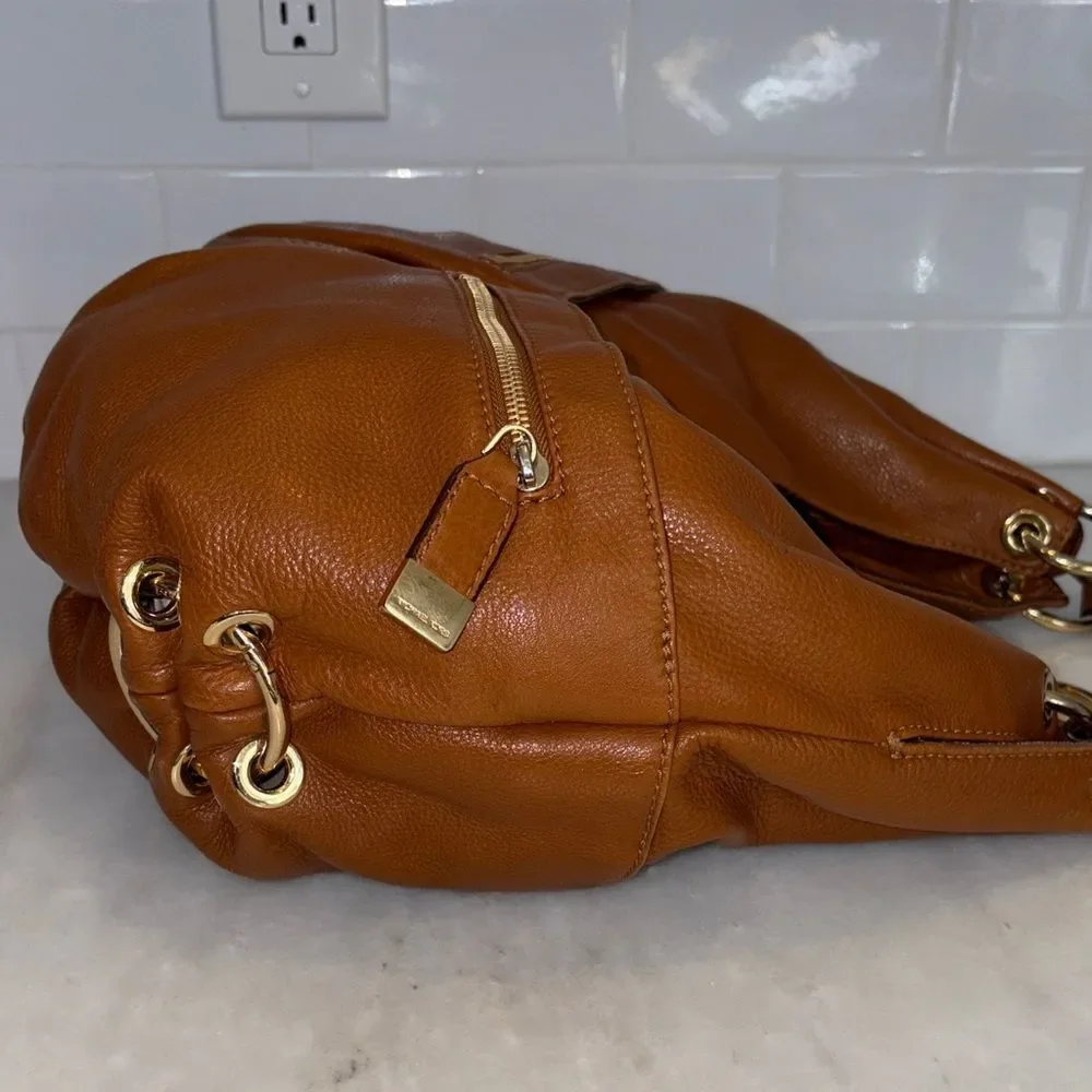 Michael Kors Bag Purse Handbag Leather Layton Pebbled Hobo Shoulder Pocketbook